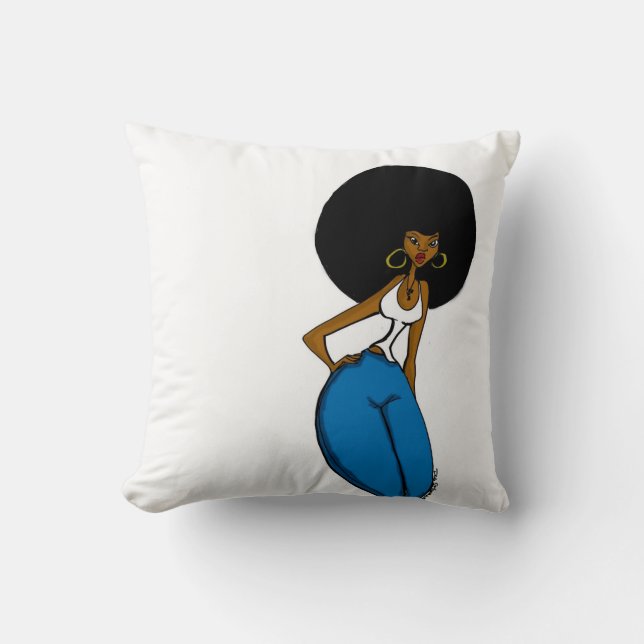 afro sista pillow (Front)