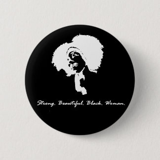 Afro Sista (white) Pinback Button