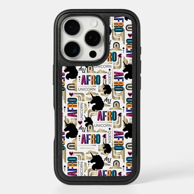 Afro Unicorn Bold Pattern Otterbox iPhone Case (Back)