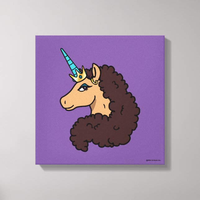 Afro Unicorn | Divine Canvas Print (Front)