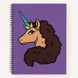 Afro Unicorn Divine Notebook