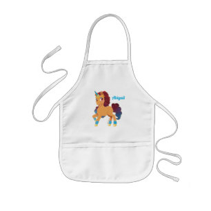 Afro Unicorn Divine Prancing Kids' Apron