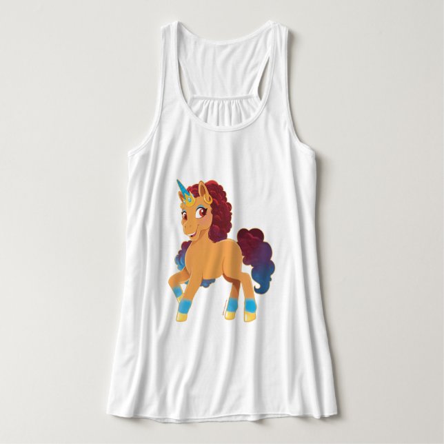 Afro Unicorn | Divine Prancing Tank Top (Design Front)
