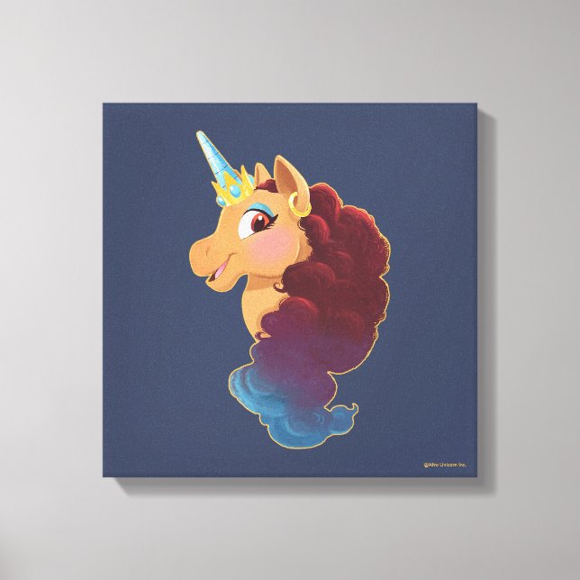 Afro Unicorn | Divine the Unicorn Canvas Print (Front)