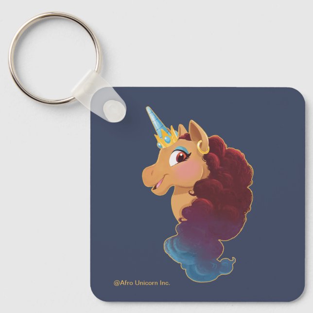 Afro Unicorn | Divine the Unicorn Keychain (Front)