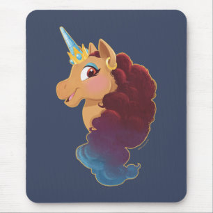 Afro Unicorn Divine the Unicorn Mouse Pad