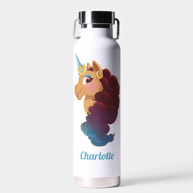 Afro Unicorn | Divine the Unicorn Water Bottle (Front)
