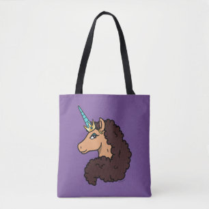 Afro Unicorn   Divine Tote Bag