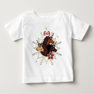 Afro Unicorn Festive Holiday Magical Baby T-Shirt
