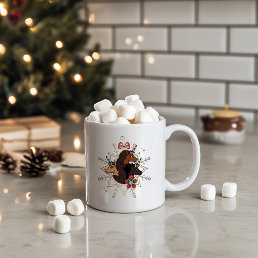 Afro Unicorn Festive Holiday Magical Coffee Mug