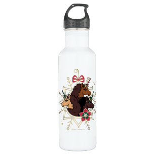 Afro Unicorn Festive Holiday Magical Stainless Steel Water Bottle