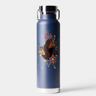 Afro Unicorn Festive Holiday Magical Water Bottle