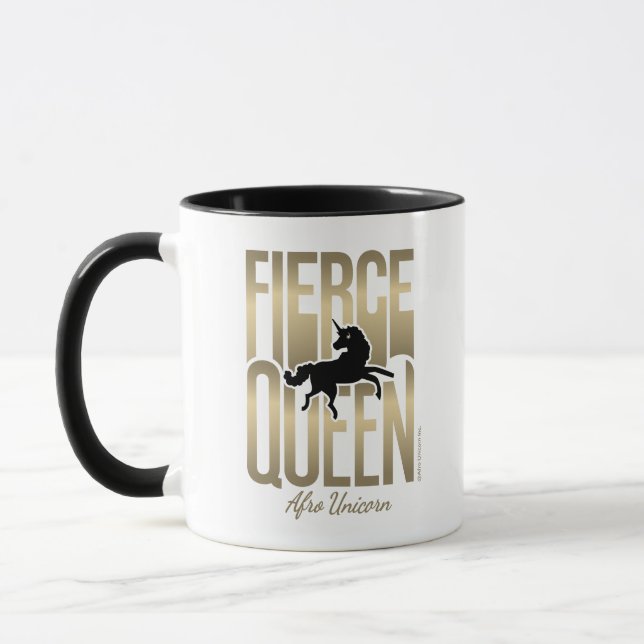 Afro Unicorn Fierce Queen Mug (Left)