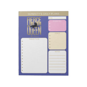 Afro Unicorn Fierce Queen Notepad