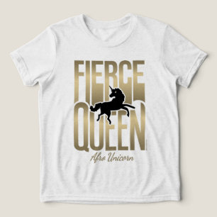 Afro Unicorn Fierce Queen Tri-Blend Shirt
