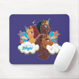 Afro Unicorn “Made of Magic” Trio Design Mouse Pad