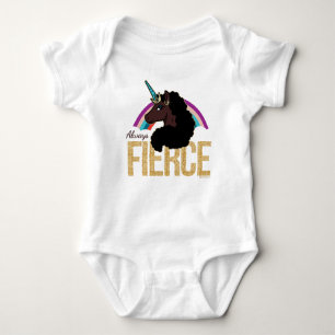 Afro Unicorn   Magical - Always Fierce Baby Bodysuit