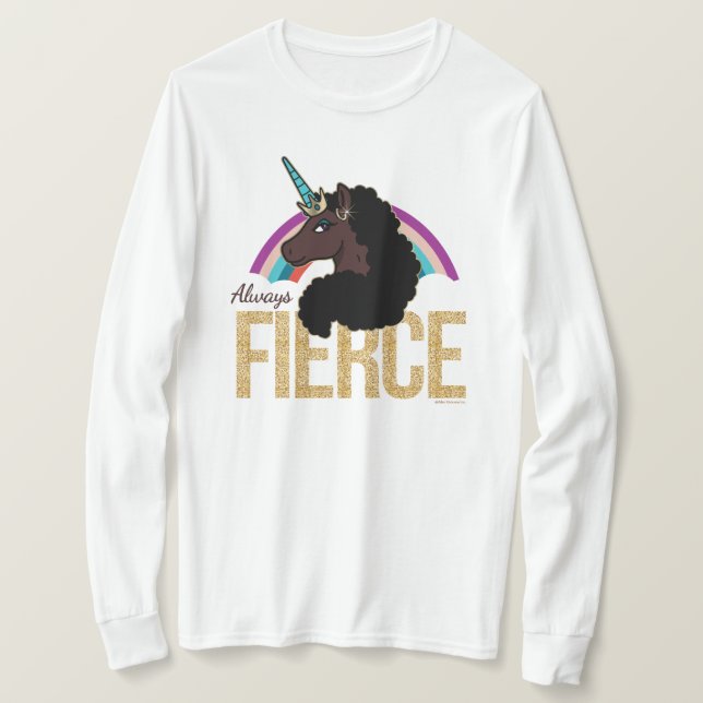 Afro Unicorn | Magical - Always Fierce T-Shirt (Design Front)