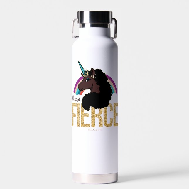 Afro Unicorn | Magical - Always Fierce Water Bottle (Front)