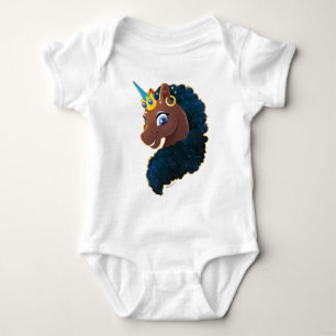 Afro Unicorn Magical Baby Bodysuit
