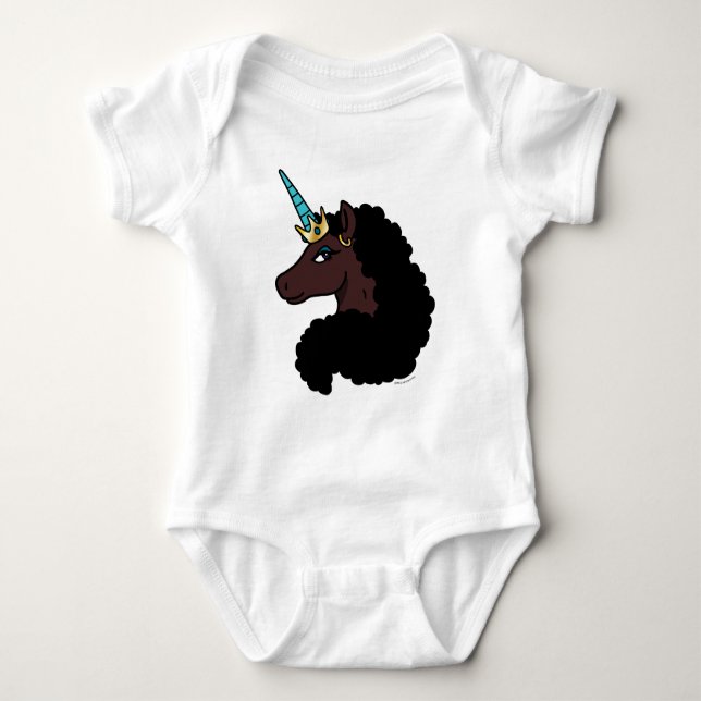 Afro Unicorn | Magical Baby Bodysuit (Front)