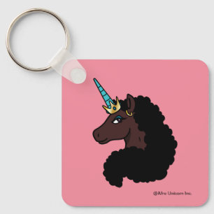 Afro Unicorn Magical Keychain