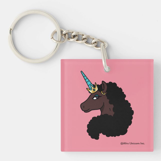 Afro Unicorn | Magical Keychain (Front)
