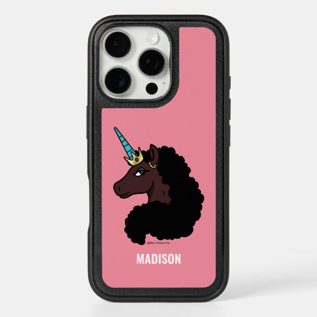Afro Unicorn | Magical Otterbox iPhone Case (Back)