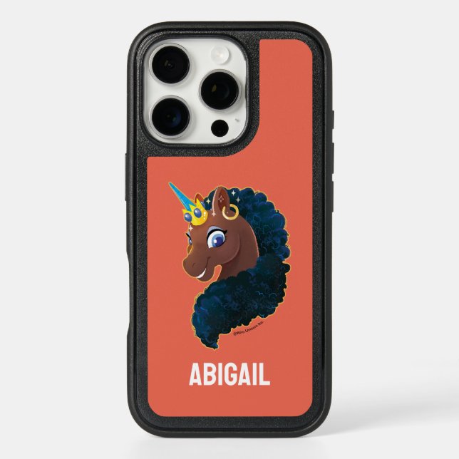 Afro Unicorn | Magical Otterbox iPhone Case (Back)