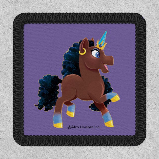 Afro Unicorn | Magical Prancing Patch (Front)