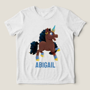 Afro Unicorn Magical Prancing Tri-Blend Shirt