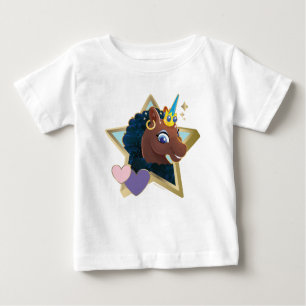 Afro Unicorn Magical Star Baby T-Shirt