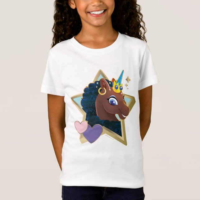 Afro Unicorn Magical Star T-Shirt (Front)