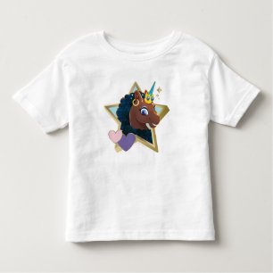 Afro Unicorn Magical Star Toddler T-shirt