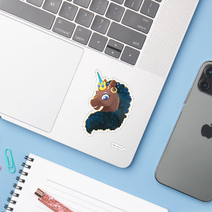 Afro Unicorn Magical Sticker