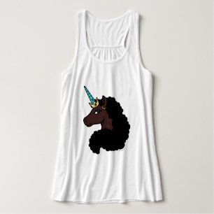 Afro Unicorn   Magical Tank Top