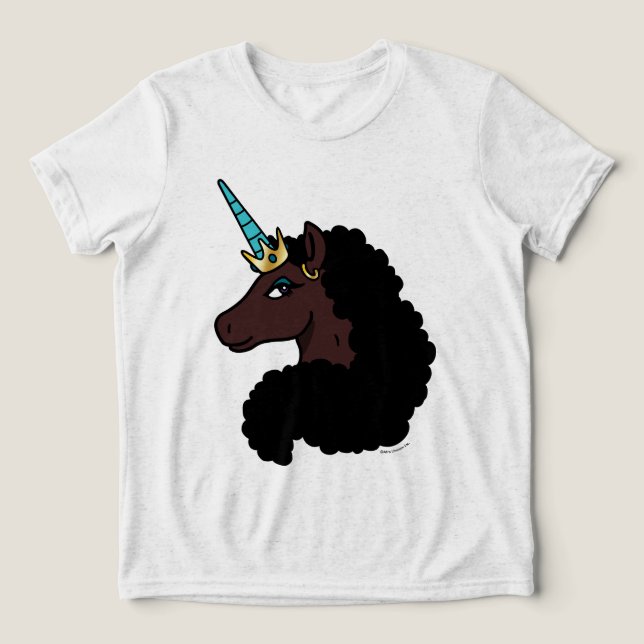 Afro Unicorn | Magical Tri-Blend Shirt (Design Front)