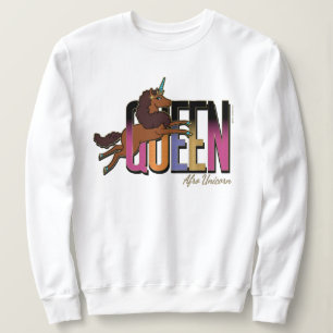 Afro Unicorn Queen Design Sweatshirt