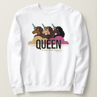 Afro Unicorn Queen Trio Design Sweatshirt