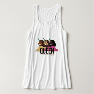 Afro Unicorn Queen Trio Design Tank Top