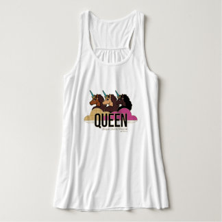 Afro Unicorn Queen Trio Design Tank Top