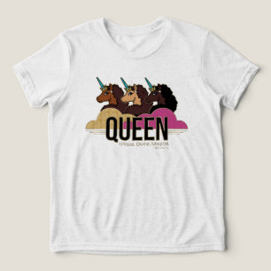Afro Unicorn Queen Trio Design Tri-Blend Shirt