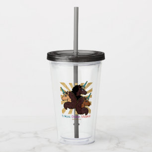 Afro Unicorn Trio: Unique, Divine, and Magical Acrylic Tumbler