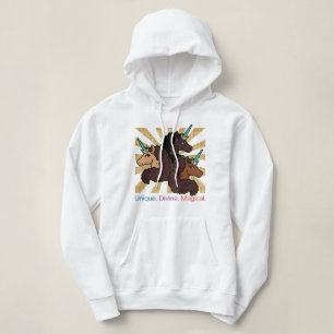 Afro Unicorn Trio: Unique, Divine, and Magical Hoodie
