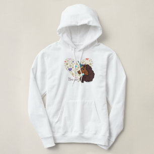 Afro Unicorn Unique Heart Design Hoodie