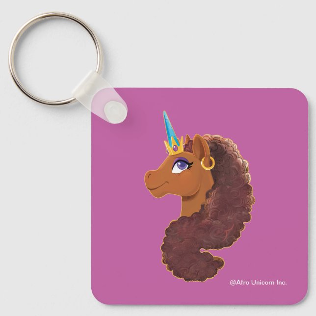 Afro Unicorn | Unique Keychain (Front)