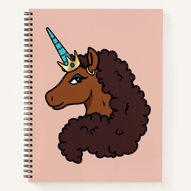 Afro Unicorn | Unique Notebook (Front)