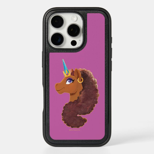 Afro Unicorn | Unique Otterbox iPhone Case (Back)