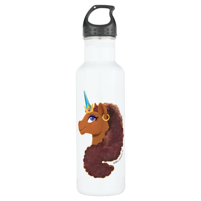 Afro Unicorn | Unique Stainless Steel Water Bottle (Front)