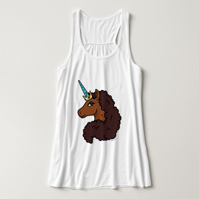 Afro Unicorn | Unique Tank Top (Design Front)